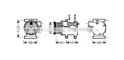 FDK437 Kompresor, klimatizace AVA QUALITY COOLING