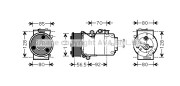 FDK497 AVA QUALITY COOLING kompresor klimatizácie FDK497 AVA QUALITY COOLING