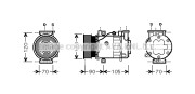 FTK361 AVA QUALITY COOLING kompresor klimatizácie FTK361 AVA QUALITY COOLING