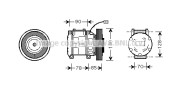 HDK019 Kompresor, klimatizace AVA QUALITY COOLING