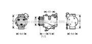 HDK235 AVA QUALITY COOLING kompresor klimatizácie HDK235 AVA QUALITY COOLING