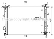HY2286 Chladič, chlazení motoru AVA QUALITY COOLING