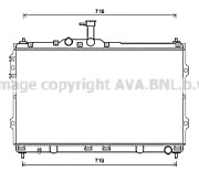 HY2418 Chladič, chlazení motoru AVA QUALITY COOLING