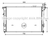 HY2447 AVA QUALITY COOLING chladič motora HY2447 AVA QUALITY COOLING