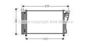 HY5164 Kondenzátor, klimatizace AVA QUALITY COOLING