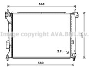 HYA2309 Chladič, chlazení motoru AVA QUALITY COOLING