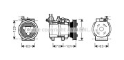 HYK149 Kompresor, klimatizace AVA QUALITY COOLING