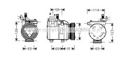 HYK267 Kompresor, klimatizace AVA QUALITY COOLING