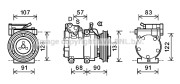 HYK287 Kompresor, klimatizace AVA QUALITY COOLING