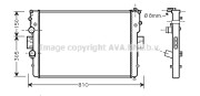 IV2087 AVA QUALITY COOLING chladič motora IV2087 AVA QUALITY COOLING