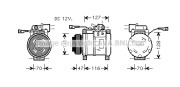 IVK076 Kompresor, klimatizace AVA QUALITY COOLING