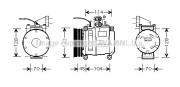 JDK001 Kompresor, klimatizace AVA QUALITY COOLING