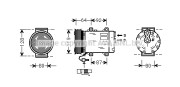 JEK039 Kompresor, klimatizace AVA QUALITY COOLING