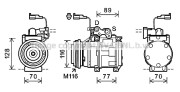 JEK056 AVA QUALITY COOLING kompresor klimatizácie JEK056 AVA QUALITY COOLING