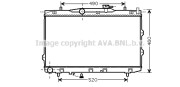 KA2074 Chladič, chlazení motoru AVA QUALITY COOLING