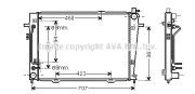 KA2132 Chladič, chlazení motoru AVA QUALITY COOLING