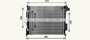 KA2339 Chladič, chlazení motoru AVA QUALITY COOLING
