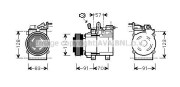 KAAK174 Kompresor, klimatizace AVA QUALITY COOLING