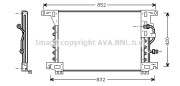 ME5144 Kondenzátor, klimatizace AVA QUALITY COOLING