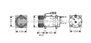 MNK061 Kompresor, klimatizace AVA QUALITY COOLING