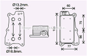 MS3687 Olejový chladič, motorový olej AVA QUALITY COOLING