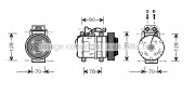 MSK062 Kompresor, klimatizace AVA QUALITY COOLING