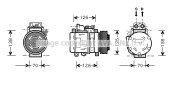 MSK084 Kompresor, klimatizace AVA QUALITY COOLING