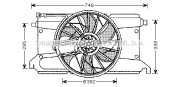 MZ7538 Větrák, chlazení motoru AVA QUALITY COOLING