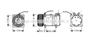 NHK001 Kompresor, klimatizace AVA QUALITY COOLING