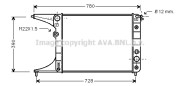 OL2201 Chladič, chlazení motoru AVA QUALITY COOLING
