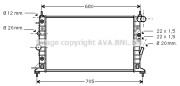 OL2222 AVA QUALITY COOLING chladič motora OL2222 AVA QUALITY COOLING