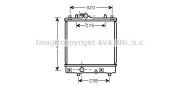 OL2382 AVA QUALITY COOLING chladič motora OL2382 AVA QUALITY COOLING