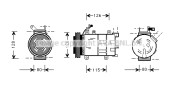 OLAK021 Kompresor, klimatizace AVA QUALITY COOLING