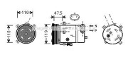 OLK277 Kompresor, klimatizace AVA QUALITY COOLING