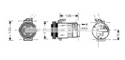 OLK312 Kompresor, klimatizace AVA QUALITY COOLING