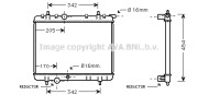 PE2239 Chladič, chlazení motoru AVA QUALITY COOLING