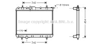 PE2246 Chladič, chlazení motoru AVA QUALITY COOLING