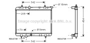 PE2252 Chladič, chlazení motoru AVA QUALITY COOLING