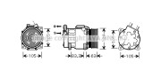 PEK306 AVA QUALITY COOLING kompresor klimatizácie PEK306 AVA QUALITY COOLING