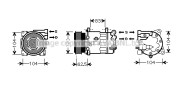 PEK321 AVA QUALITY COOLING kompresor klimatizácie PEK321 AVA QUALITY COOLING