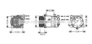 PEK325 Kompresor, klimatizace AVA QUALITY COOLING