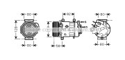 PEK327 Kompresor, klimatizace AVA QUALITY COOLING