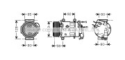 PEK329 Kompresor, klimatizace AVA QUALITY COOLING