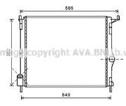 RT2476 Chladič, chlazení motoru AVA QUALITY COOLING
