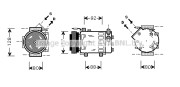 RTK285 AVA QUALITY COOLING kompresor klimatizácie RTK285 AVA QUALITY COOLING