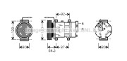 RTK324 Kompresor, klimatizace AVA QUALITY COOLING