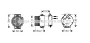 RTK383 AVA QUALITY COOLING kompresor klimatizácie RTK383 AVA QUALITY COOLING