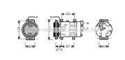 RTK434 Kompresor, klimatizace AVA QUALITY COOLING