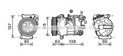 RTK491 Kompresor, klimatizace AVA QUALITY COOLING