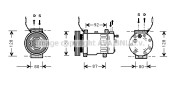 SBK052 Kompresor, klimatizace AVA QUALITY COOLING